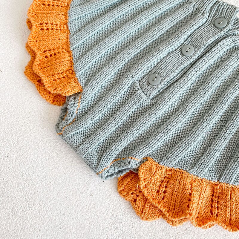 Knitted Embroidered Jumper & Bloomers Set