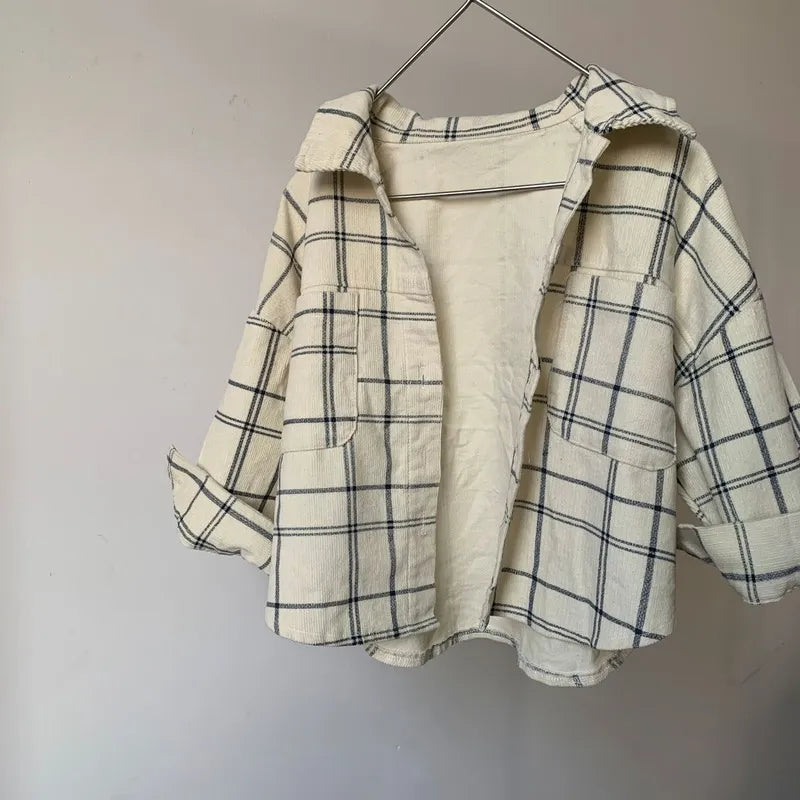 Vintage Flannel Checked Long Sleeve Shirt