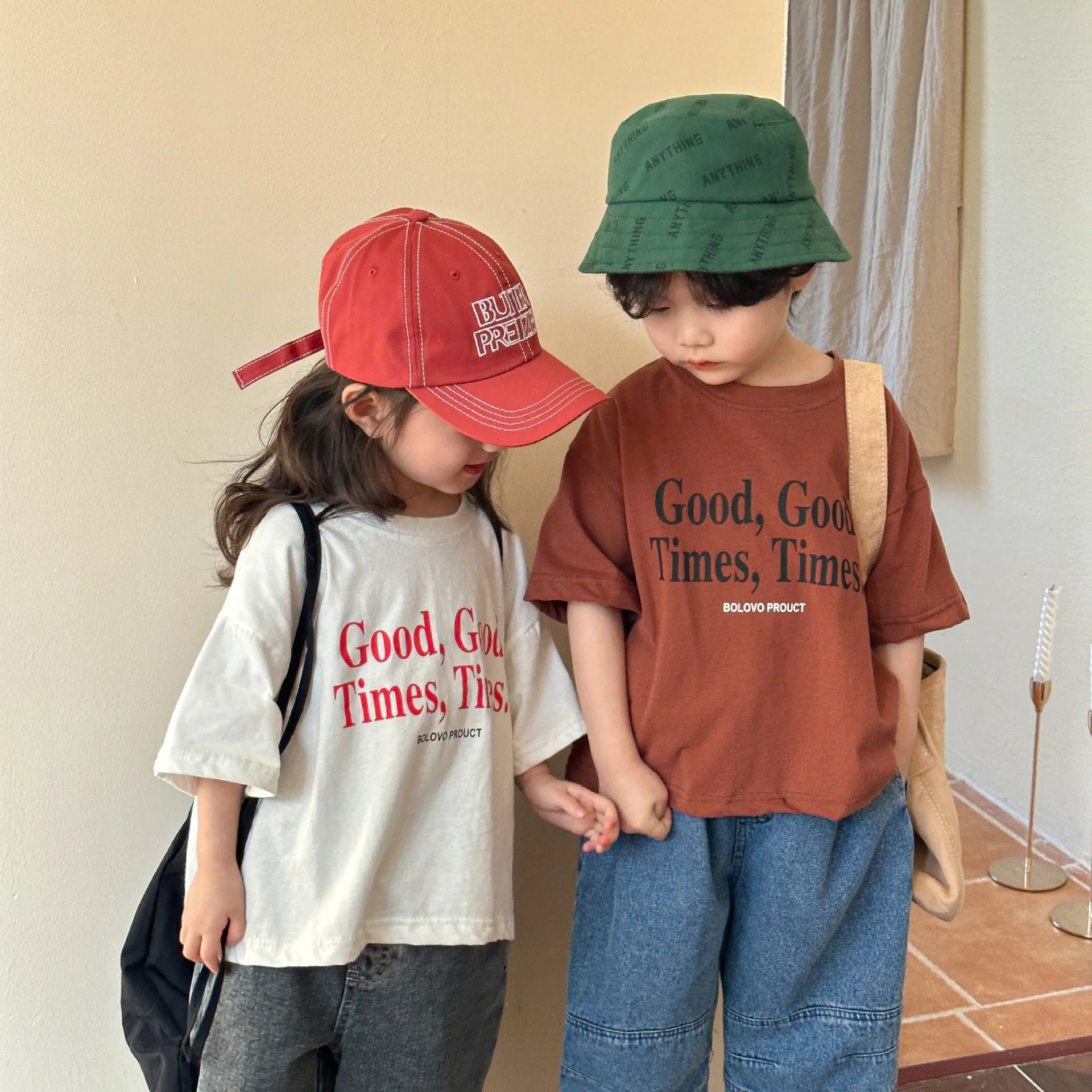 kids oversized tshirt , unisex kids top, childrens tshirt, positive quote tshirts for kids, brown tshirt, good times tshirt for boys and girls for baby toddlers and up to 12Y