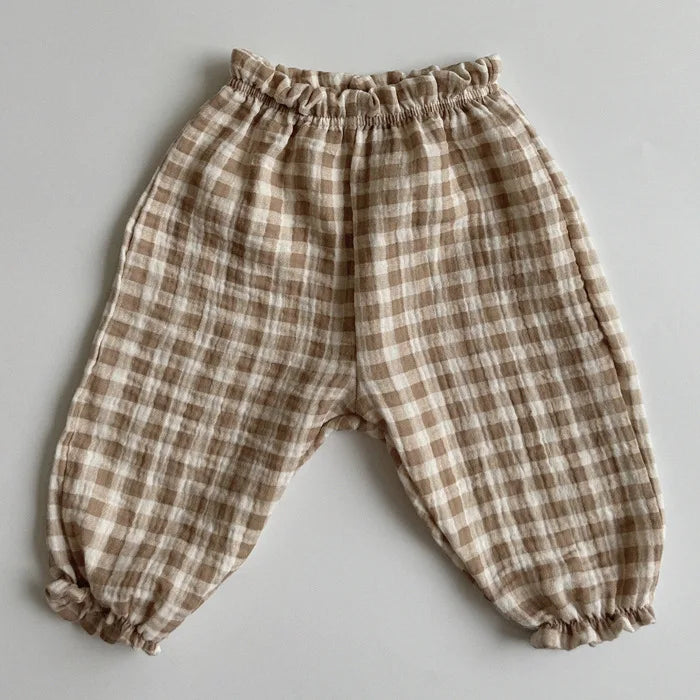 kids organic cotton trousers, summer trousers, kids loose pants, baby summer clothes 