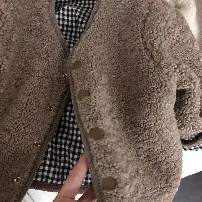 Reversible Wool Plaid Button Up Jacket - JAC