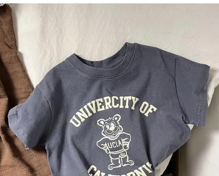 Oversized Cartoon University Tshirt