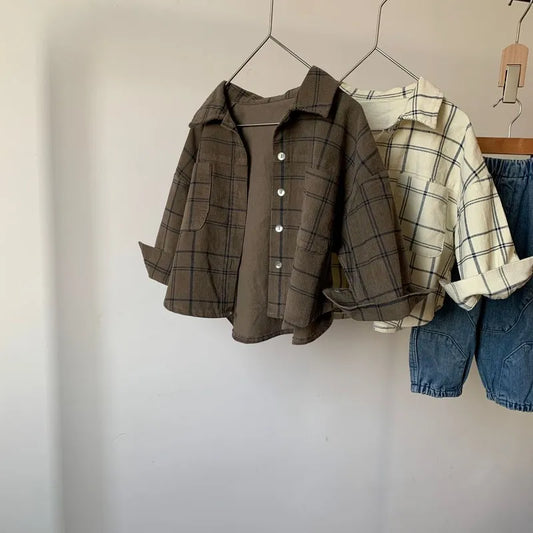 Vintage Flannel Checked Long Sleeve Shirt - JAC