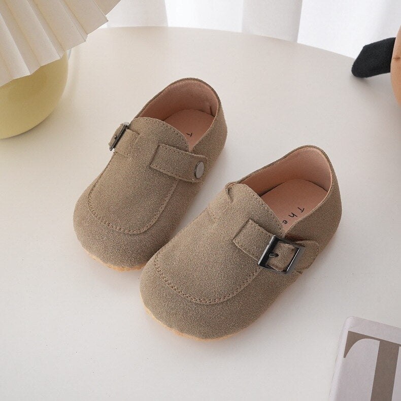Boys Suede Buckle Loafers - JAC