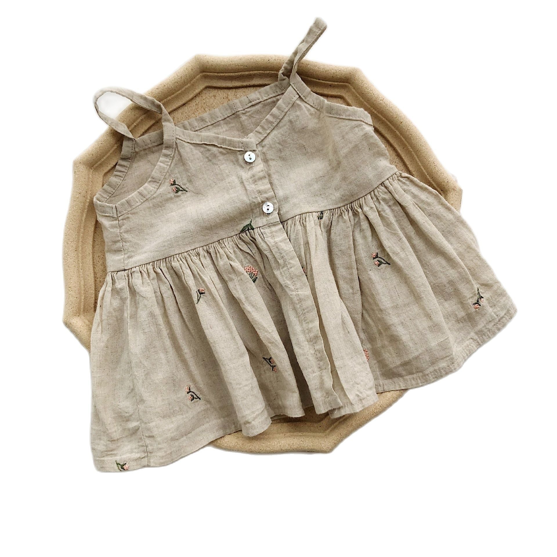 Baby Girls Floral Vest Top & Short Sleeve Bodysuit - JAC