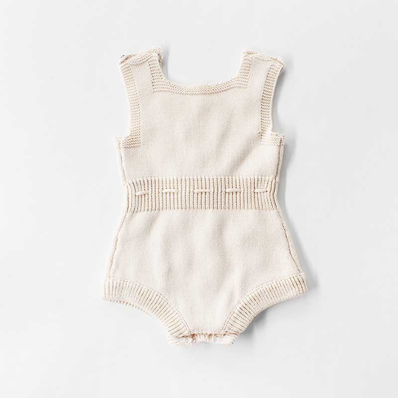 Baby Girls Cotton Pom Pom Bodysuit Romper
