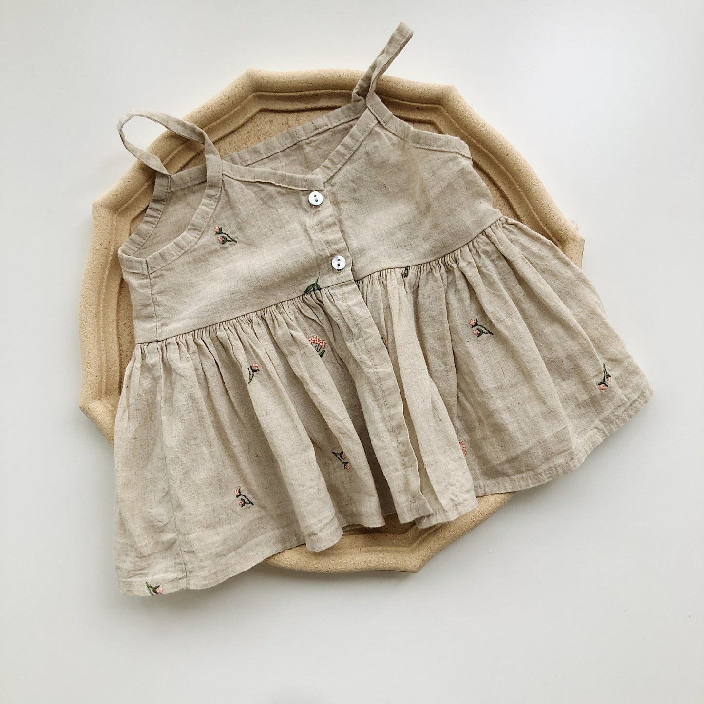 Baby Girls Floral Vest Top & Short Sleeve Bodysuit