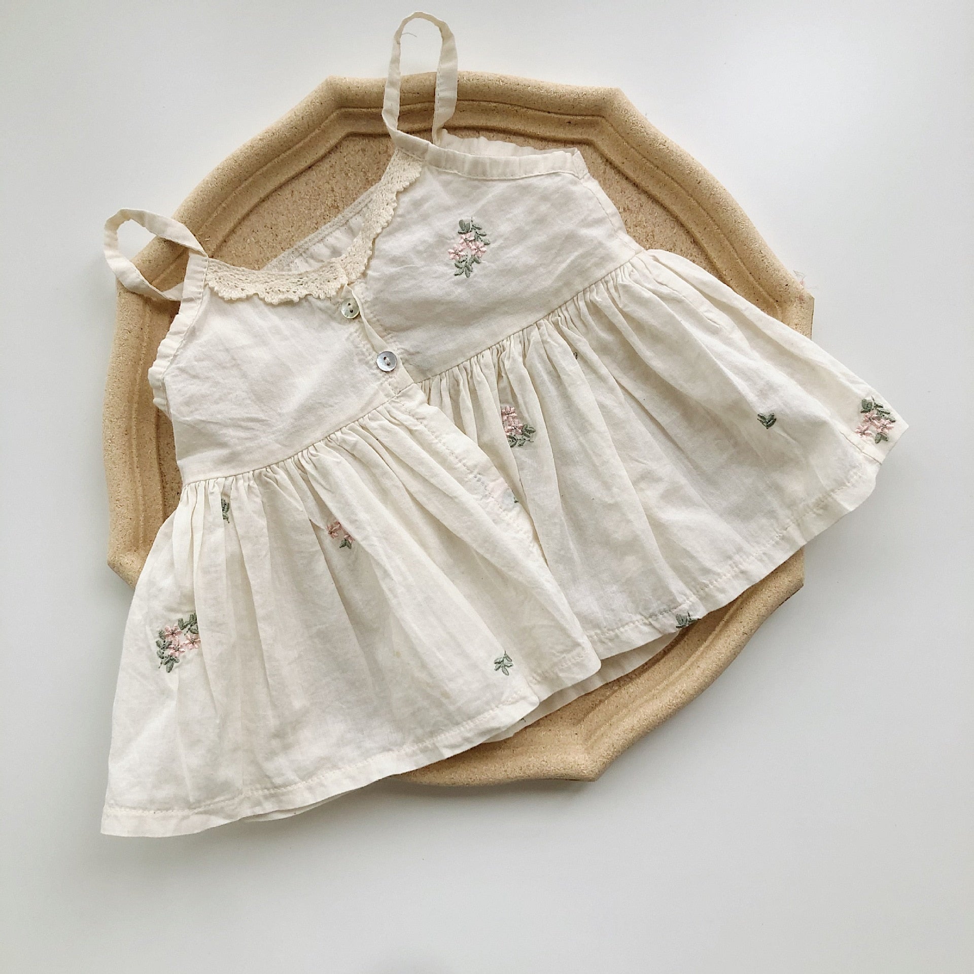 Baby Girls Floral Vest Top & Short Sleeve Bodysuit - JAC