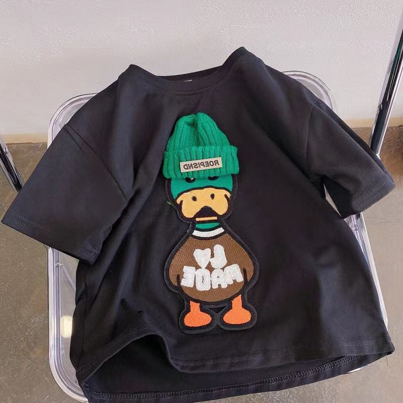 Boys Cartoon Duck Oversized T-Shirt
