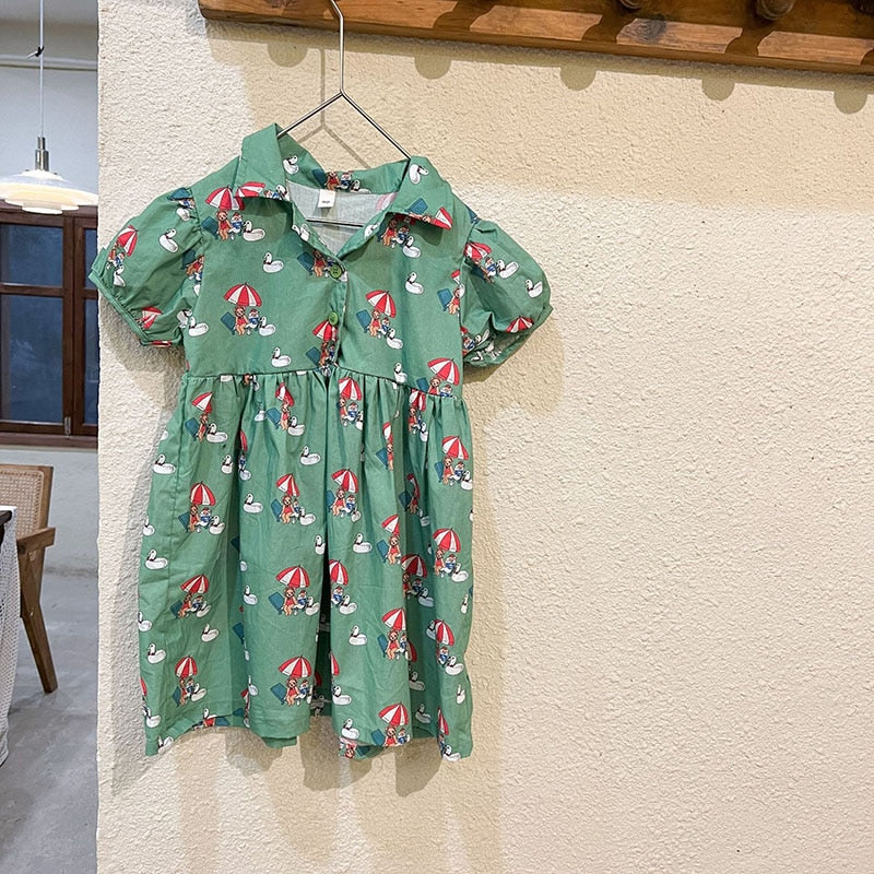 Boys & Girls Matching Shirt Shorts & Dress Co-ord Two Piece Set - JAC