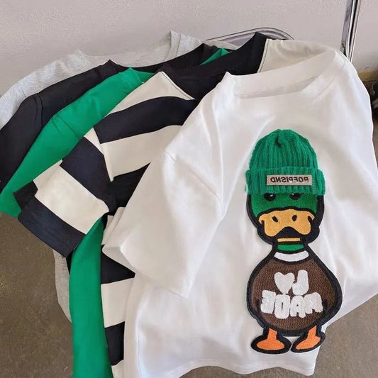 Boys Cartoon Duck Oversized T-Shirt - JAC