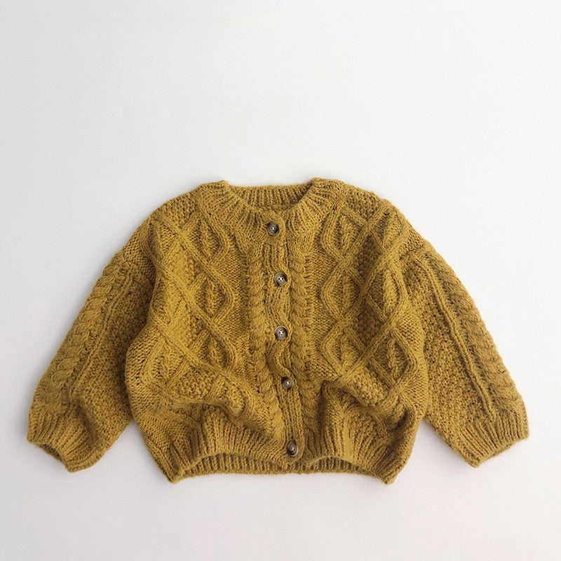 Thick Cable Knit Cardigan