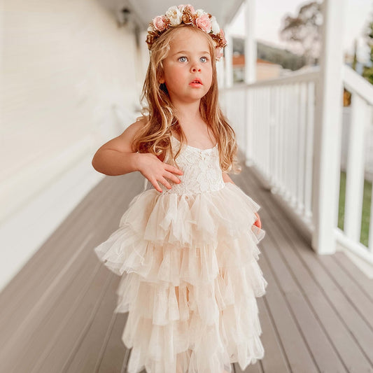 Fairy Princess Lace Layered Tutu Dress